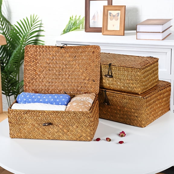 3pcs Bohemian Fashion Handmade Weaving Storage Basket