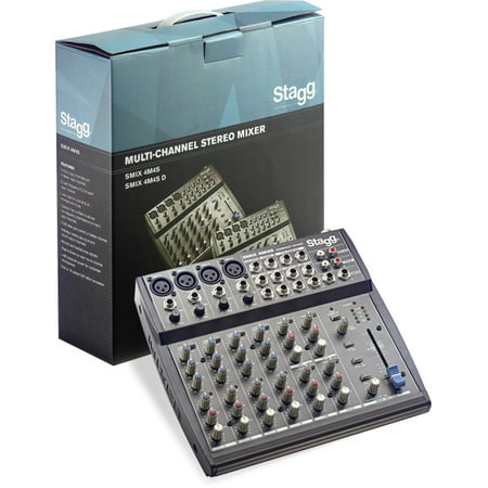 STAGG SMIX 4M4S US Multi-channel stereo mixer with 2-4 mono & 2-4 stereo input