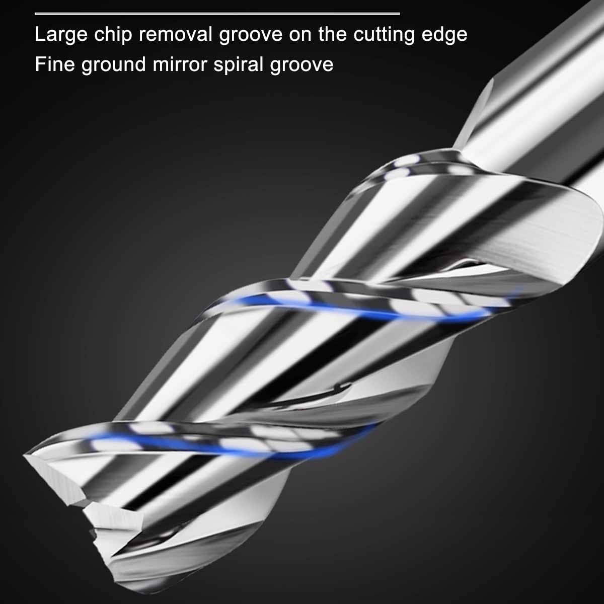 Gamvdout End Mill Bits, Large Size Cutting 3 Flute End Mills Drill Bit Tool, Metric HSS CNC Lathe Straight Shank Cutter Tool Various Sizes for Milling of Kinds of Metal