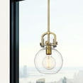 thumbnail image 3 of 410-1S-BB-18CL Innovations Lighting Newton Sphere - 1 Light Pendant In Restoration Style-20.5 Inches Tall and 18 Inches Wide-Brushed Brass Finish, 3 of 3