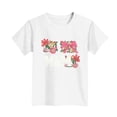 thumbnail image 4 of Zpanxa T-Shirts d'Été pour Filles Imprimé de la Fête de l'Indépendance Col Rond Manches Courtes Haut Polyester Spandex 3-4 Ans, 4 of 6