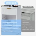 thumbnail image 4 of Luku Fluted Nightstand with Charging Station, Modern Bedside Table with 1/2/3 Drawers & Open Storage, Metal Handles, Curved Edge, for Bedroom & Living Room, 4 of 6