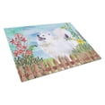 thumbnail image 1 of Carolines Treasures CK1253LCB Samoyed Spring Glass Cutting Board, Large, 1 of 2