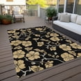 thumbnail image 6 of Addison Rugs Chantille Indoor/Outdoor Transitional Floral Black Washable Rectangle Rug, 10' x 14', 6 of 6
