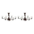 thumbnail image 4 of ZheElen Trendy Chic Miniature Chandelier Ceiling Lamp Model Layout Decor Accessories Bronze White Light 8.2x4.5cm 2Set, 4 of 6