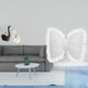 thumbnail image 2 of Estatua de cisne, esculturas de animales de cerámica, figuras para centro de mesa, bonito cojín con lazo, almohada con lazo, ideal para regalar, decor, 2 of 8