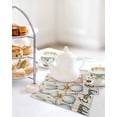 thumbnail image 4 of Easter Bunny Kitchen Dish Towels for Drying Dishes Set of 4, Spring Watercolor Polka Dot Flower Plaid Beige Waffle Weave Microfiber Hand Tea Bathroom Towels Quick Dry & Absorbent Towel 12x12, 4 of 7
