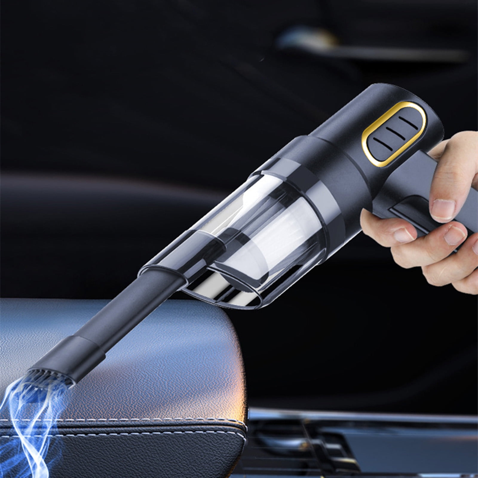 Portable Handheld Car Vacuum Cleaner, Wireless Wet and Dry Vacuum for Car and Home, Rechargeable Dirt Remover for Cleaning Upholstery, Car Interiors, and Household Surfaces