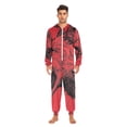 thumbnail image 2 of Monster Wolf Adult Onesie Pajamas Slim Fit Christmas One Piece Suit Pjs for Women and Men Hooded Zipper, 2 of 7