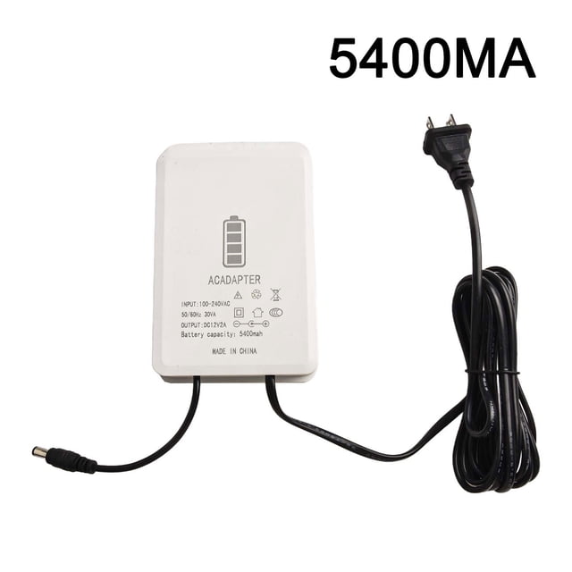 Adaptateur d'Alimentation Étanche 12V2A Sans Interruption pour Caméra de Surveillance 5400MA