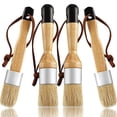 thumbnail image 1 of Chalk and Wax Brushes Include Flat and Round Chalked Paint Brush with Bristles, Multi-Use Brushes(4 Pieces), 1 of 7