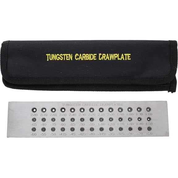 The Beadsmith Tungsten Drawplate, 39 Hole 2.8mm-0.26mm