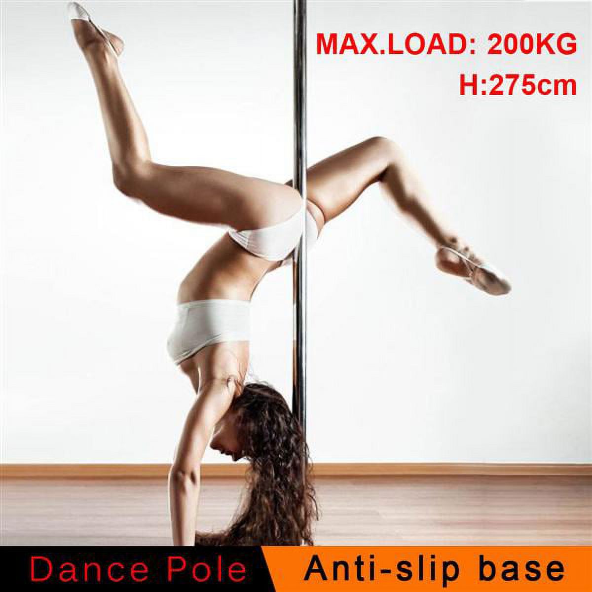 Portable Dance Pole Static Spinning Exercise Fitness Silver - image 3 of 10