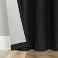 thumbnail image 4 of Sun Zero Bronte Floral Jacquard 100% Blackout Rod Pocket Curtain Panel, 50"W X 84"L, Black, 4 of 8