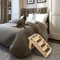 thumbnail image 4 of PETMAKER Foldable Nonslip Pet Stairs with 4-Step Design (Tan), 4 of 7