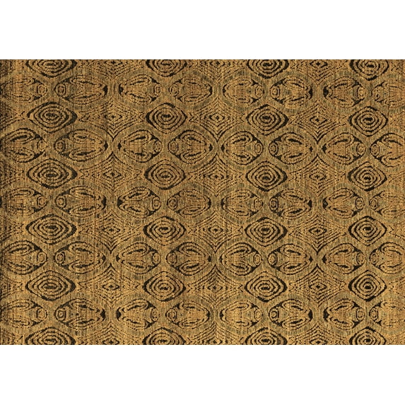 Ahgly Company Indoor Rectangle Abstract Brown Modern Area Rugs, 2' x 3'