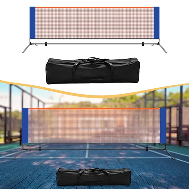 DYNWAVECA Système Portable de Filet de Pickleball Incluant Sac de Transport Cadre en Acier Inoxydable pour Fêtes de Match Garages Intérieurs et Extérieurs Plage 3,1 m