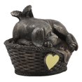 thumbnail image 4 of Angel Labrador Dog Sleeping In Wicker Basket Cremation Urn Pet Memorial Statue, 4 of 4