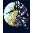 thumbnail image 2 of Men's Star Wars: The Mandalorian Mandalore's Moon Pull Over Hoodie Navy Blue 2X Large, 2 of 4