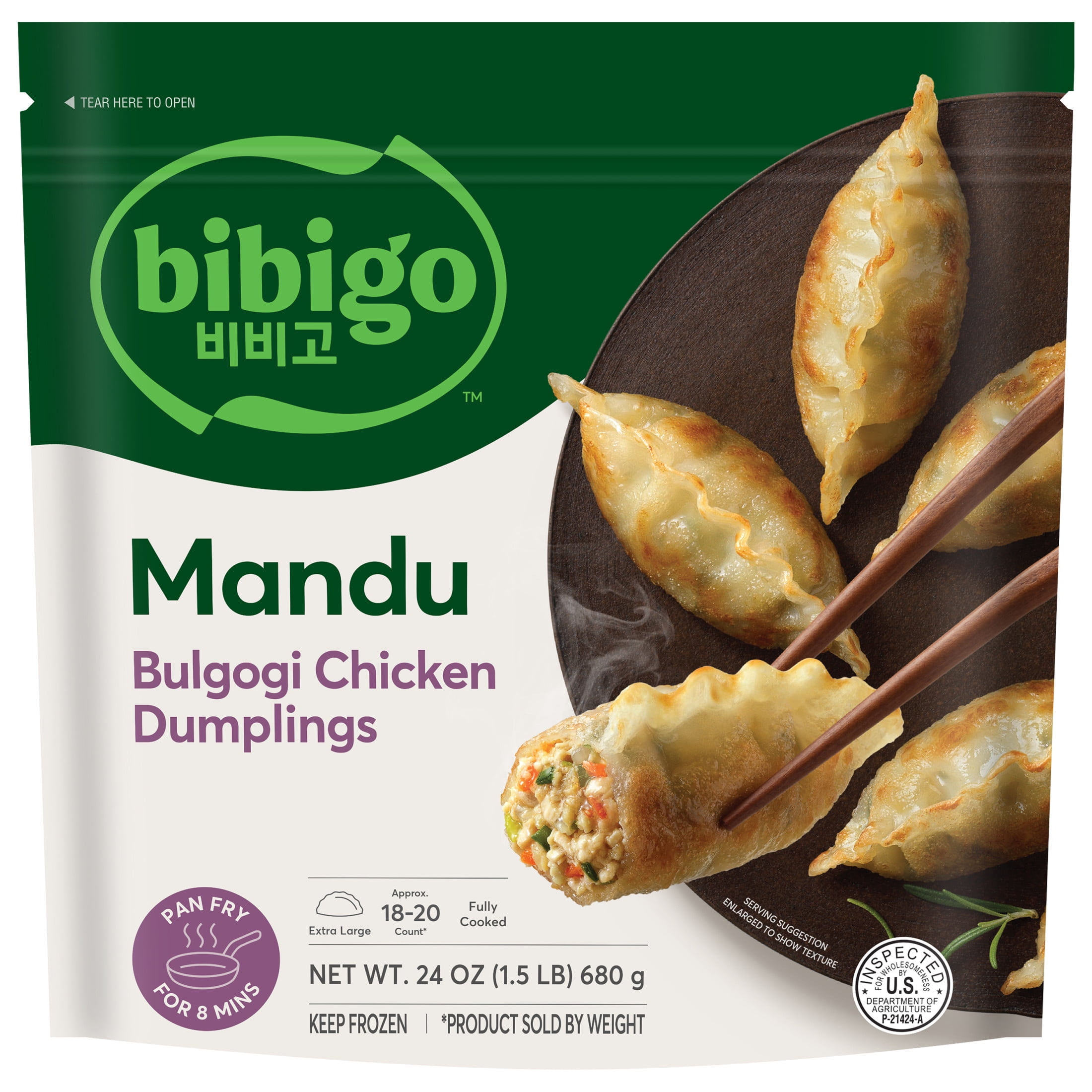 Bibigo Frozen Mandu Bulgogi Chicken Dumplings, 24.0 oz