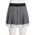 thumbnail image 4 of RUNQHUI Jupe Plissée Mini à Taille Élastique pour Filles, Jupes de Danse, Uniforme d'Équipe de Performance Cheerleading Gris 8, 4 of 7