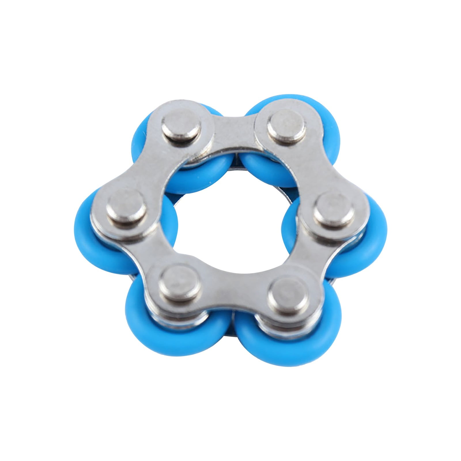 Blue School Stress Relief Perfect for ADHD Kids Stocking Stuffers Gifts for Children or Adults ADD Anxiety in Classroom Work for Students Office Fidget Toys Flippy Roller Chain 3 Piece 