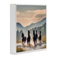 thumbnail image 3 of Stupell Industries Rustic Lodge Canyon Stallions Trotting White Framed Giclee Art, 24 x 24, by Noah Bay, 3 of 8