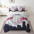 thumbnail image 3 of 7 Pcs Comforter Set Twin Size,American Football Bed in a Bag with Flat Sheet and Fitted Sheet and Adults,Football Bedding Set with Pillowcase and Sham(Foxborough), 3 of 5