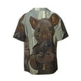 thumbnail image 2 of Fotbe Steampunk Space Mice Warriors print Short Sleeve Button Down Shirts for Men Casual Summer Beach Wrinkle Free Shirt-4X-Large, 2 of 7