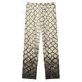 thumbnail image 4 of Beige Snakeskin Textured Background Winter Female Pants Flannel High Waist Women Pants Lady Warm Straight Leg Plush Trousers, 4 of 7