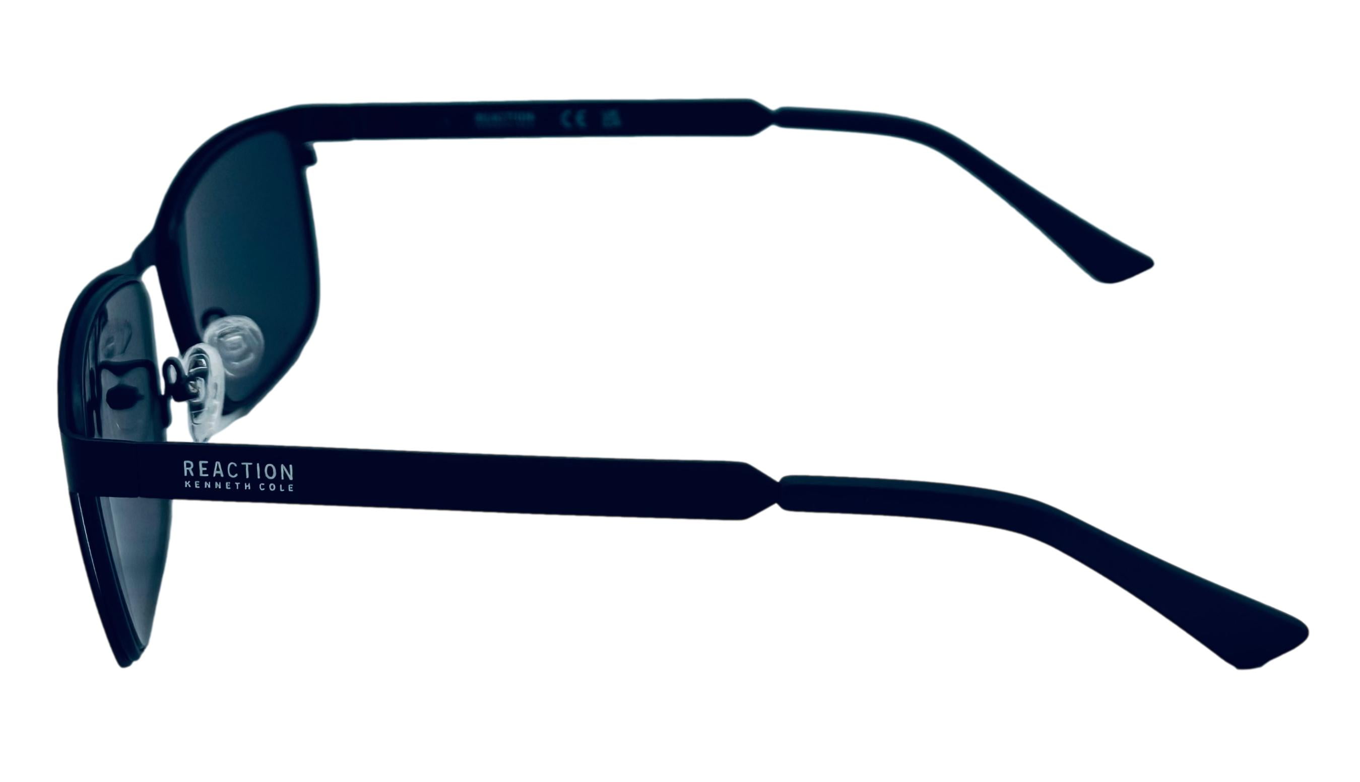 Kenneth Cole Reaction Mens Sunglass Dark Blue Metal Rectangle, KC1329. 91C