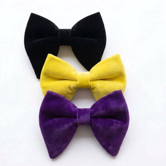 3 Pack Men’s Velvet Bow Tie Set – Oversized Pre-Tied Tuxedo Bowties for Wedding, Party & Formal Wear, Soft Luxury Bow Ties for Groomsmen