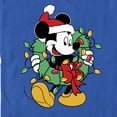 thumbnail image 2 of Men's Mickey & Friends Santa Christmas Wreath Graphic Tee Royal Blue Large, 2 of 4