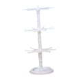 thumbnail image 2 of Expositor de llaveros, joyero, soporte de 3 niveles para bricolaje, elegante, para pulseras Blanco, 2 of 9
