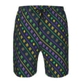 thumbnail image 4 of Kdxio Mardi Gras Strings of Beads Pattern Mens Casual Shorts - Drawstring Summer Beach Sports Shorts for Men, 4 of 9