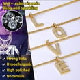 FindChic Personalized Initial Necklaces for Women/Men Diamond Gold