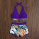 thumbnail image 5 of Mejor Belleza Mujer Traje de Baño de Moda Aumentar el tamaño 2 Piezas Tankini Tops de Bikini y Partes de Abajo Morado M, 5 of 7
