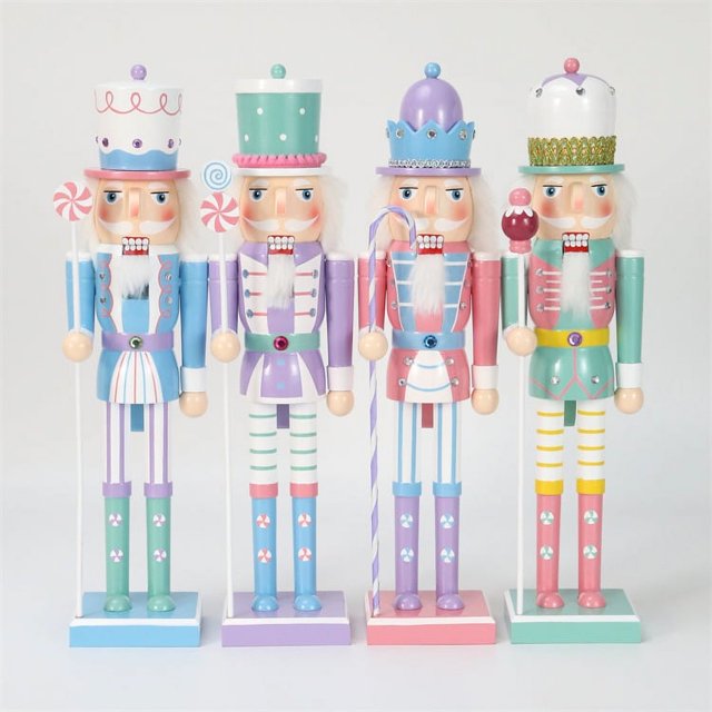 Adornos de Navidad artesanías de madera Cascanueces decoraciones navideñas regalos juguetes colgante Adornos para árboles de Navidad Cascanueces de madera