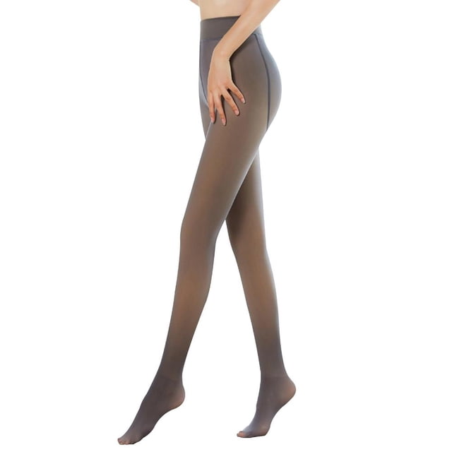 Medias de invierno para mujer Medias gruesas de lana de felpa translúcida (Black 220g) FLhrweasw Para estrenar