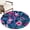Indigo, Magenta, variant on Round Area Rugs 4Ft, Tropical Plants Non-Slip Washable Circle Rugs Carpet, Summer Floral Monstera Palm Leaf Vintage Indoor Outdoor Rug Floor Mats Throw Runner for Bedroom Living Room Bathroom
