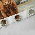 thumbnail image 4 of Manfei Watercolor Highland Bull Curtains Pack of 2 (42x84 Each), Daisy Blossoms Curtains Blackout, Rustic Lodge Cabin Living Room Curtains, Luxury Bedroom Decor, 4 of 6