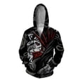 thumbnail image 4 of Sudadera con capucha con estampado 3D de Death Keyboard para hombre, sudadera con gráfico de guerrero genial, sudadera informal de gran tamaño con cremallera, sudaderas con capucha de manga larga, 4 of 5