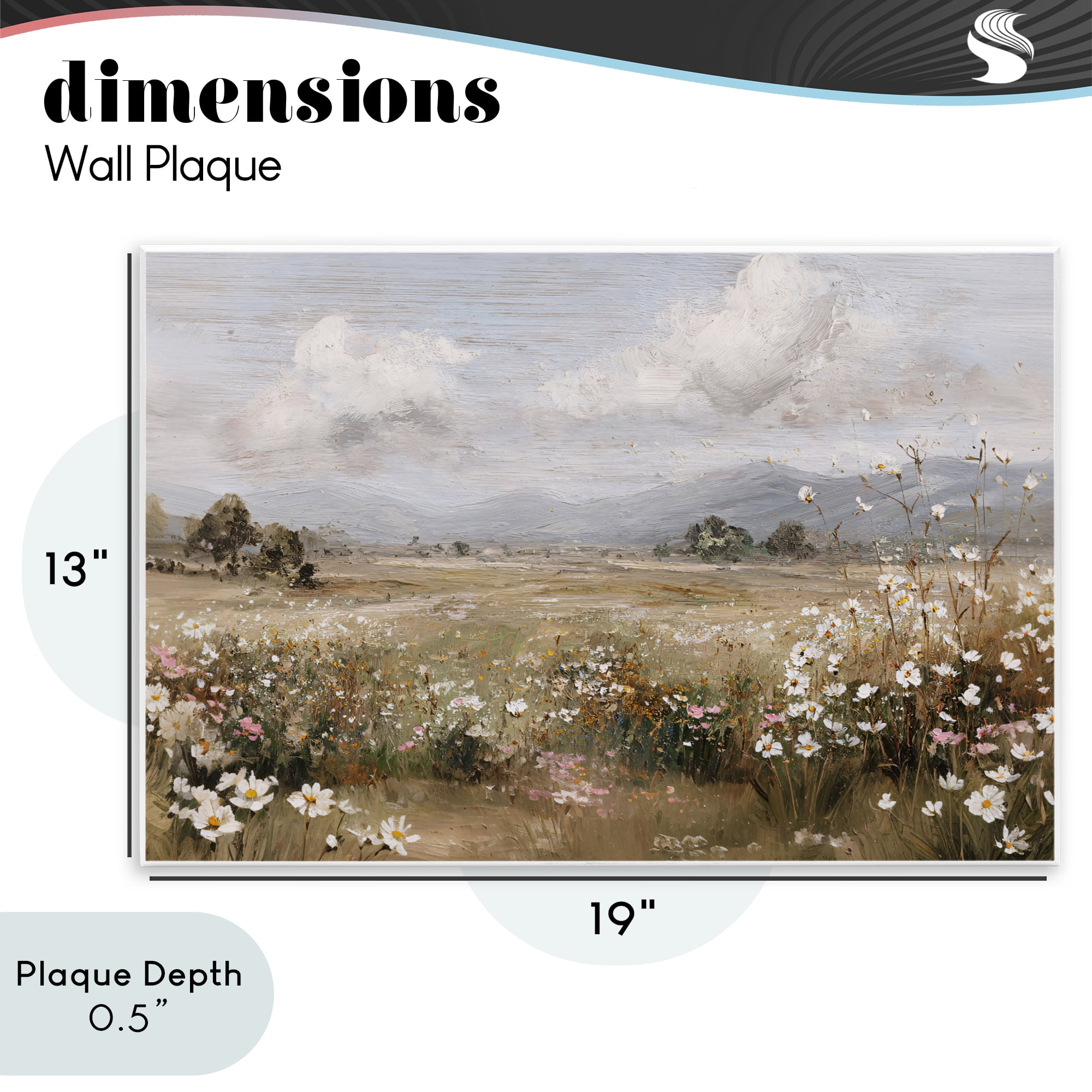 Stupell Industries Daisy Clusters in Field Wall Plaque Art, design by Jacky Ngan