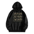 thumbnail image 3 of SIYUDAN Womens Hoodies Jesus Loves You Hooded Sweatshirts Letter Print Hoodies Oversized Pullover Hoodies For Women Fall Jackets Clothing For Women, 3 of 3