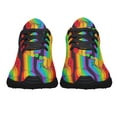 thumbnail image 5 of Rainbow Pride Shoes Men Women Fashion LGBT Sneakers Adult Lightweight Breathable Running Shoes Black Size 12, 5 of 7
