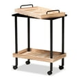 thumbnail image 5 of Baxton Studio Olinda Modern and Contemporary Oak Brown Finished Wood and Black Metal Kitchen Cart, 5 of 11