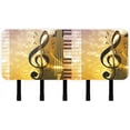 Abstract Concert Music Night Piano Guitar Retro Style Wall Adhesive Key
