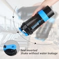 thumbnail image 4 of XTKS Botella Coctelera - Taza Coctelera de Proteínas con Compartimentos de Almacenamiento - Botellas de Batido de Entrenamiento a Prueba de Fugas con Mezclador para una Mezcla Suave - 500ML/16oz (AZUL, 4 of 5