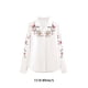 thumbnail image 5 of Qarigey Camisas informales para mujer, camisa blanca a la moda, blusa de manga larga con bordado de flores, blusa deportiva para fiesta de Type2 NO2, 5 of 6