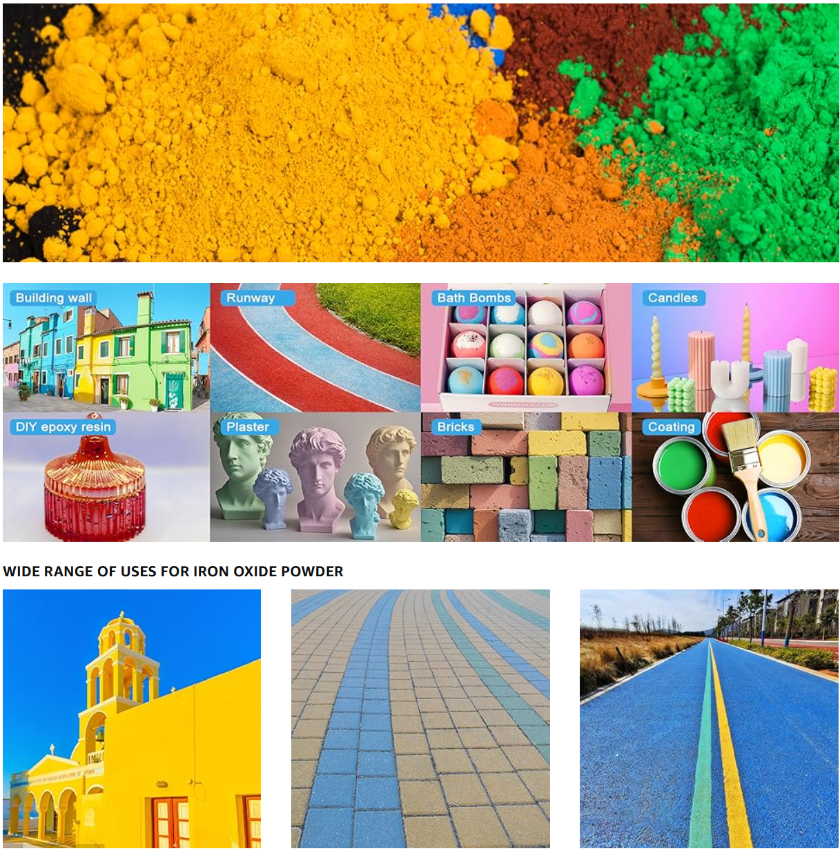 Black 16 oz Art Color Iron Oxide Pigment Paint Dye Concrete Cement Tile Mortar Grout Brick Plaster Candle DIY